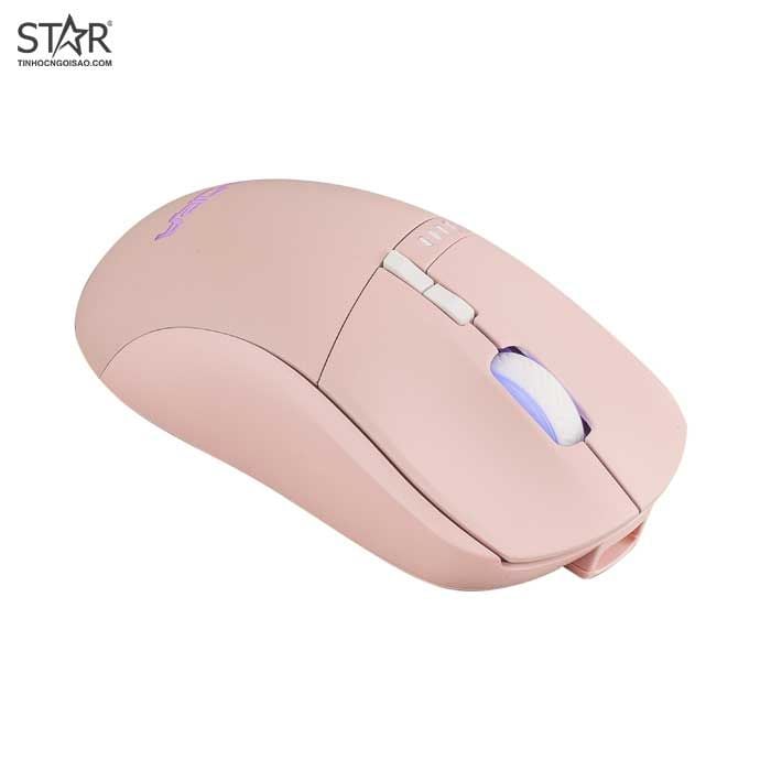 Chuột Không Dây E-Dra EM620W Pink Gaming RGB Wireless (Hồng)