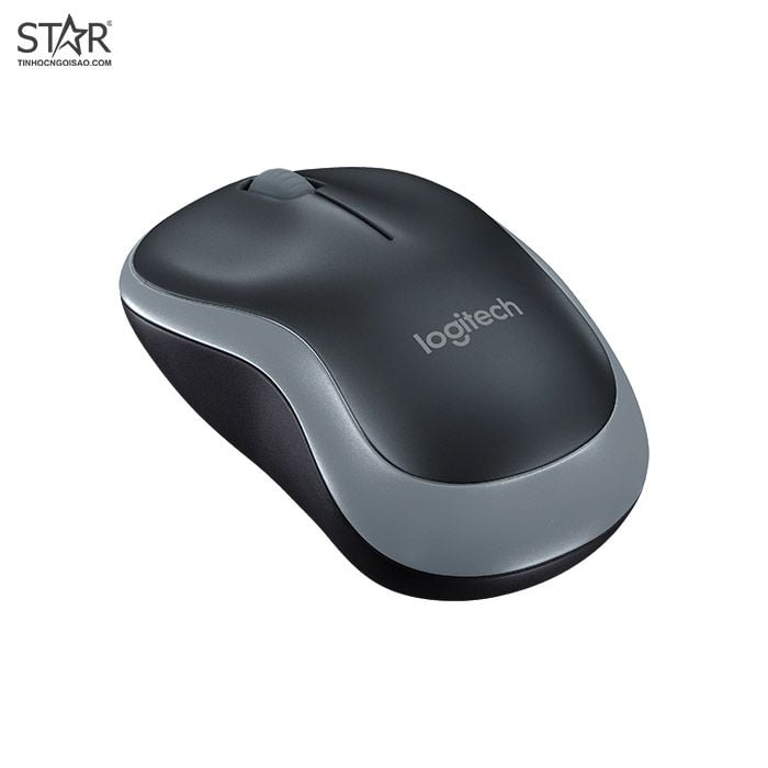 Chuột Văn Phòng Không Dây Logitech M185 Optical Wireless (Xám)