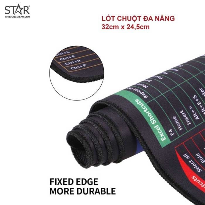 Lót chuột Valve (245*320*3mm/ Size vừa/ Trơn/ Có viền)