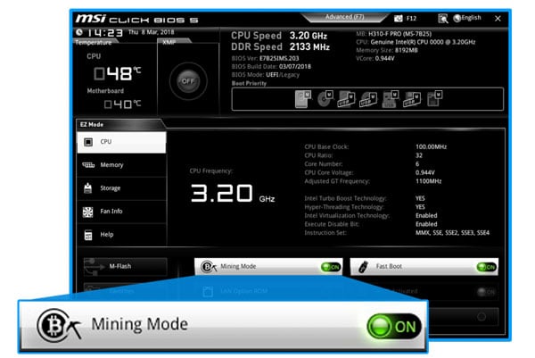 Mainboard MSI H310F Pro