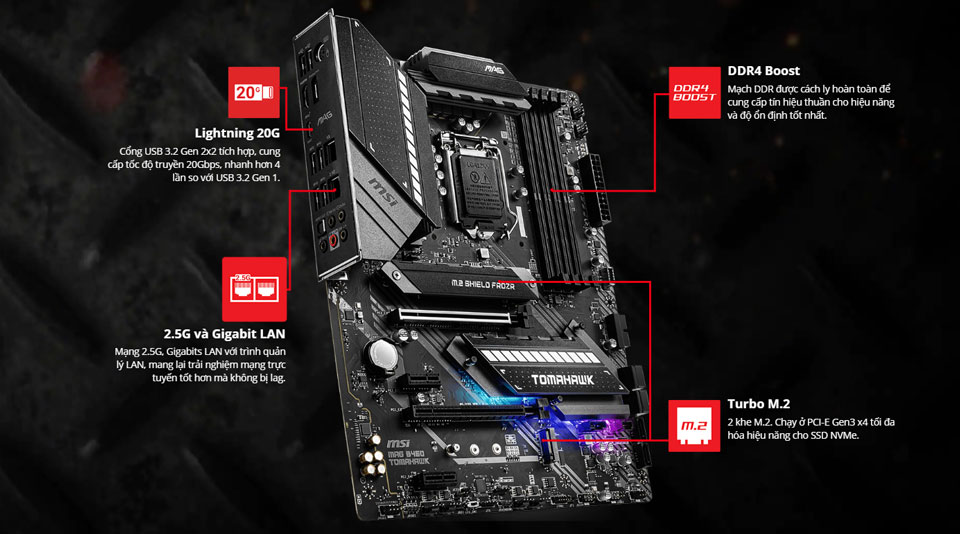 Mainboard MSI MAG B460 TOMAHAWK