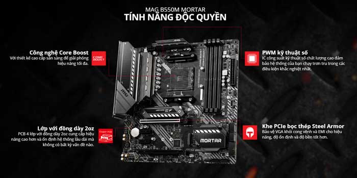 Mainboard MSI MAG B550M Mortar