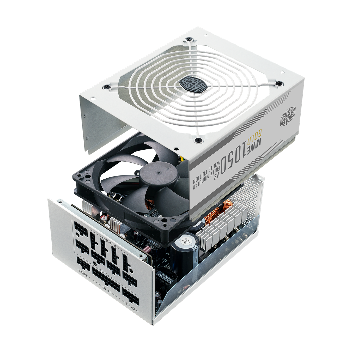 Nguồn máy tính Cooler Master MWE Gold 1050 - V2 ATX 3.0 White Version Nhập khẩu | 750W, 80 Plus Gold, Full Modular (MPE-A501-AFCAG-3G)