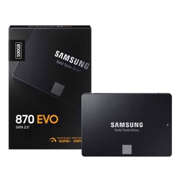 Ổ Cứng SSD 500GB Samsung 870 EVO Sata III 6Gb/s MLC (MZ-77E500BW) Chính Hãng