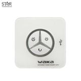  Nút Nguồn Lớn Waka – Vuông Cao Cấp (Vặn) (2 USB + Audio + Power + Led) 