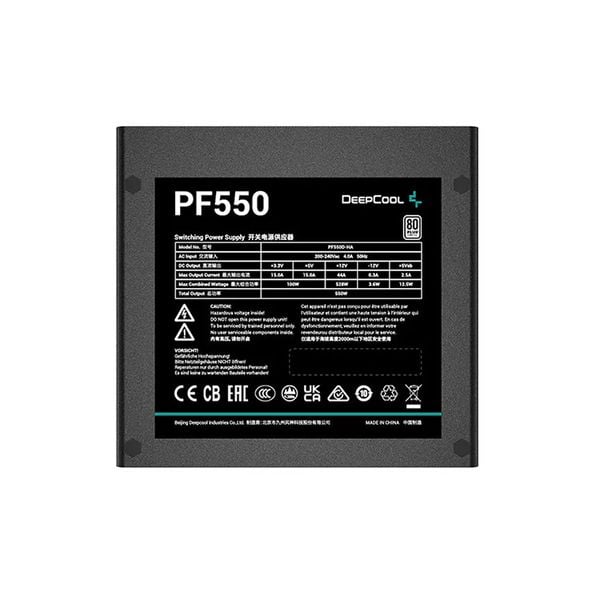  Nguồn máy tính Deepcool 550W Pf550 80 Plus Standard - 230V | Non Modular, ATX 