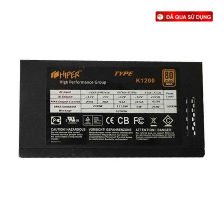 Nguồn Hiper 1200W K1200 80 Plus Gold