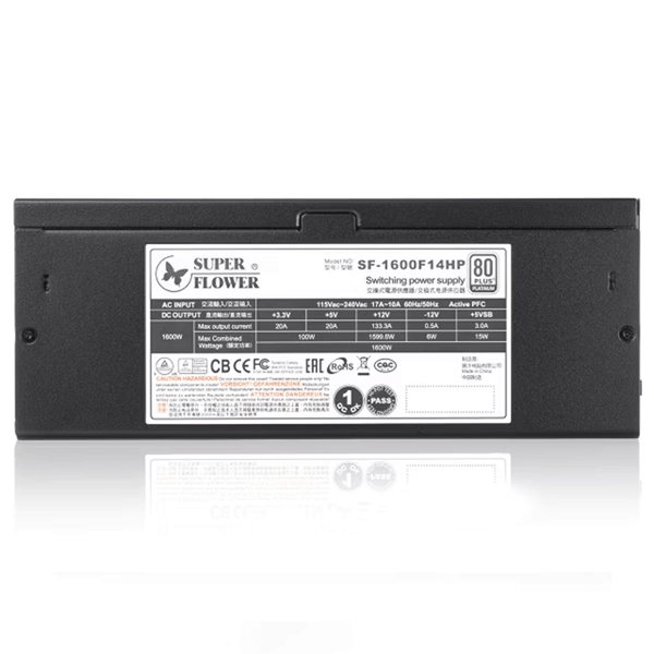  Nguồn máy tính Super Flower Leadex 1600W 80 Plus Platinum (SF-1600F14HP) - Đen | Full Modular, ATX 