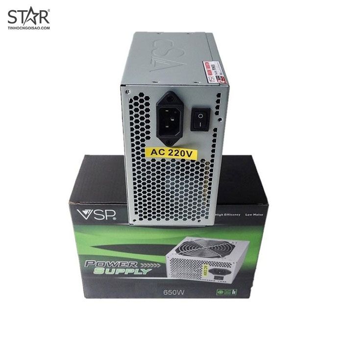 Nguồn Vision 650W + Dây Nguồn