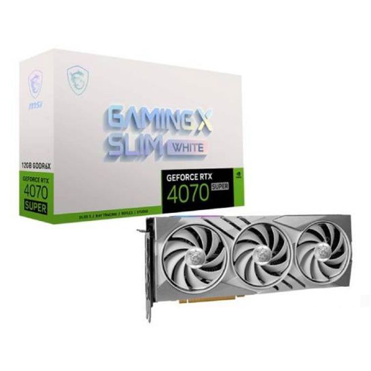 Card màn hình VGA MSI GeForce RTX 4070 SUPER 12G X SLIM WHITE NVIDIA 12 GB GDDR6X