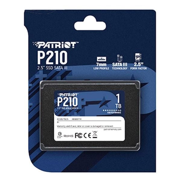  Ổ cứng SSD Patriot P210 1TB | SATA III, 2.5" (P210S1TB25) 