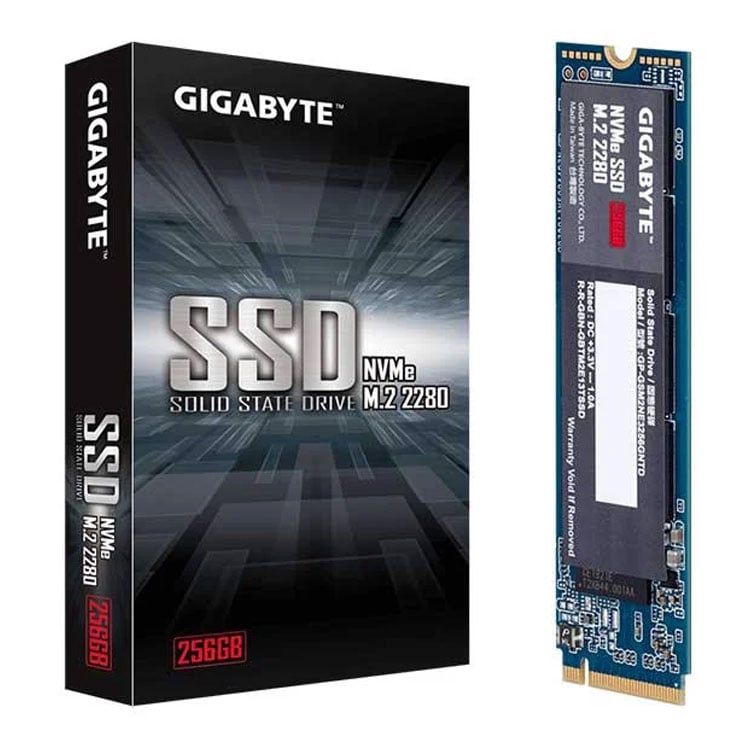 Ổ Cứng SSD 256G Gigabyte M.2 NVMe PCIe Gen3x4 (GP-GSM2NE3256GNTD)
