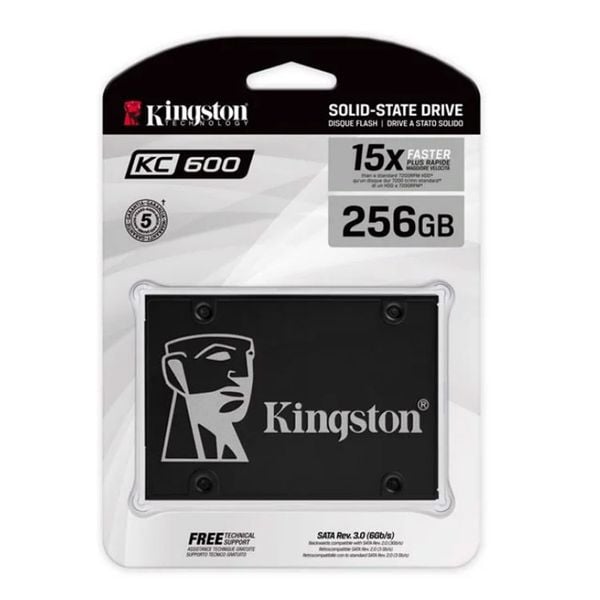  Ổ cứng SSD 256G Kingston KC600 Sata III 6Gb/s TLC (SKC600/256G) 