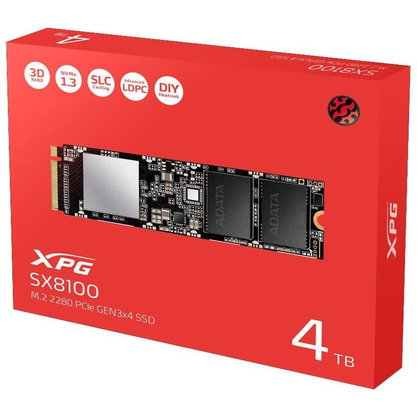 Ổ cứng SSD 4TB Adata SX8100NP M.2 NVMe PCIe Gen3x4 (ASX8100NP-4TT-C)