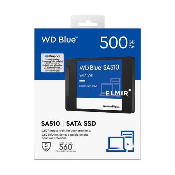  Ổ cứng SSD Western Digital Blue SA510 500GB | SATA III, 2.5" (WDS500G3B0A) 