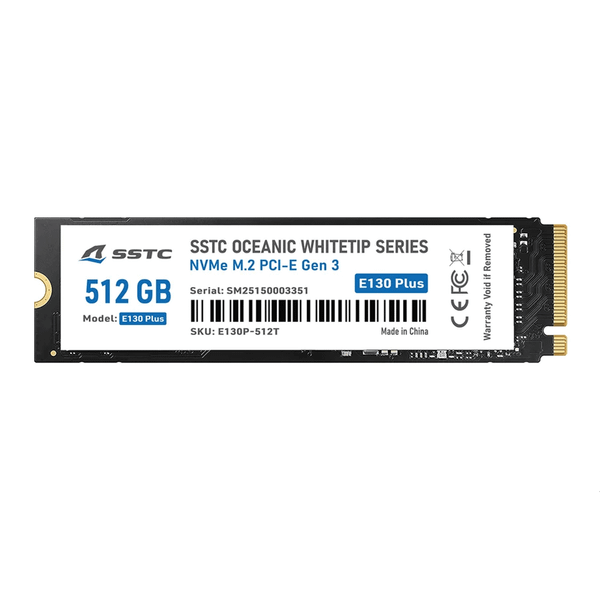  Ổ cứng SSD SSTC E130 Plus 512GB | PCIe Gen3 x4 NVMe, M.2 2280 (E130-PLUS-512GB) 