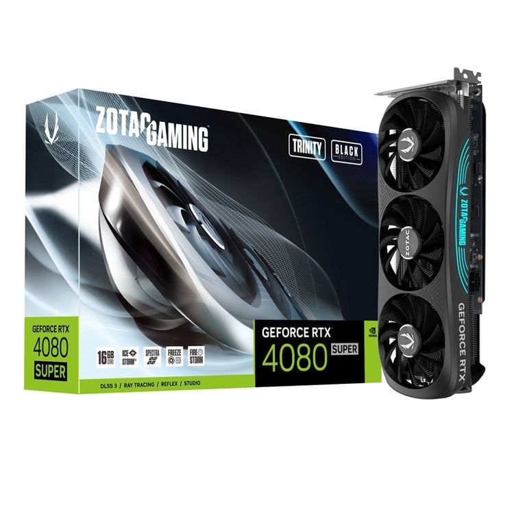 Card màn hình VGA ZOTAC GAMING GeForce RTX 4080 SUPER Trinity Black Edition 16GB GDDR6X (ZT-D40820D-10P)