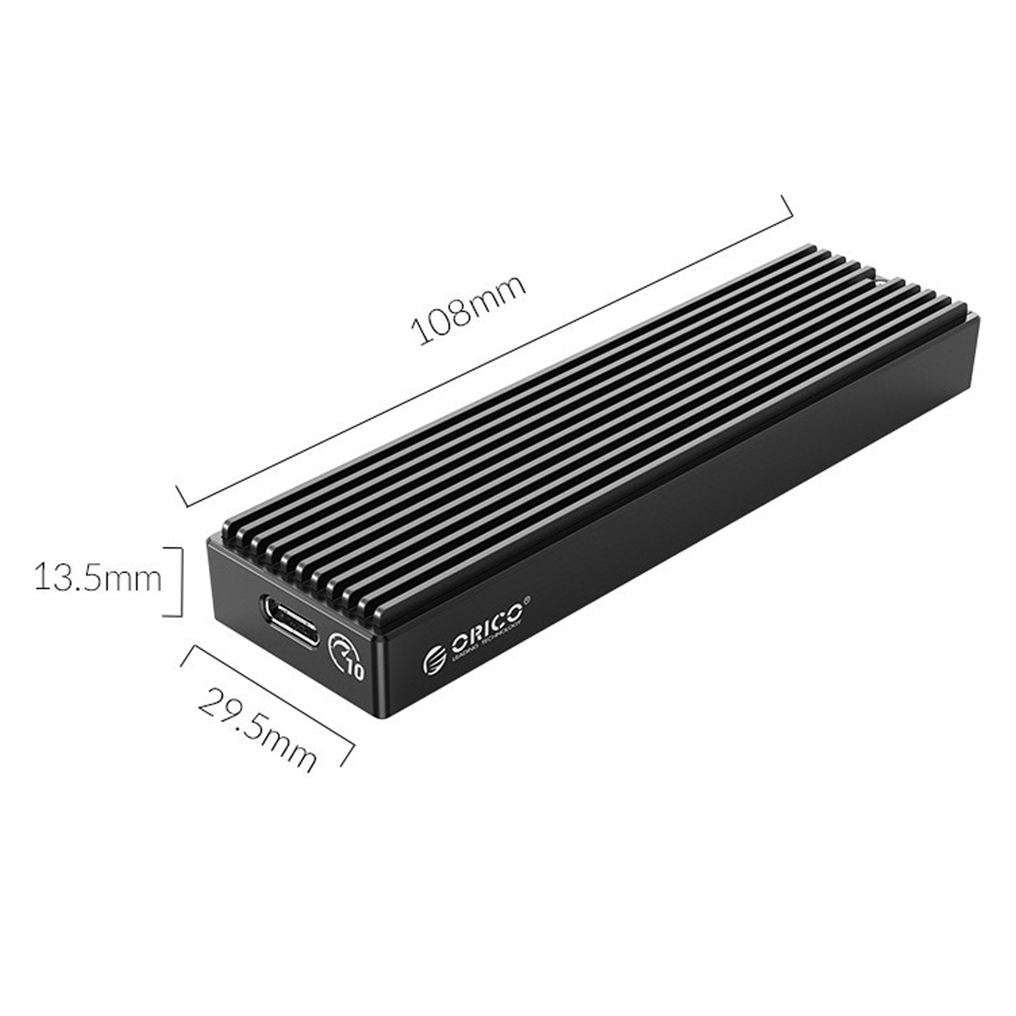 Hộp ổ cứng ORICO NVMe M.2 SSD USB 3.1 Gen 2 - Đen (M2PV-C3-BK-HW)