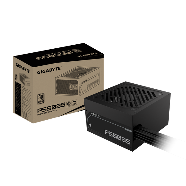  Nguồn máy tính Gigabyte 550W 80 Plus Silver (GP-P550SS) - Đen | Non Modular, ATX 