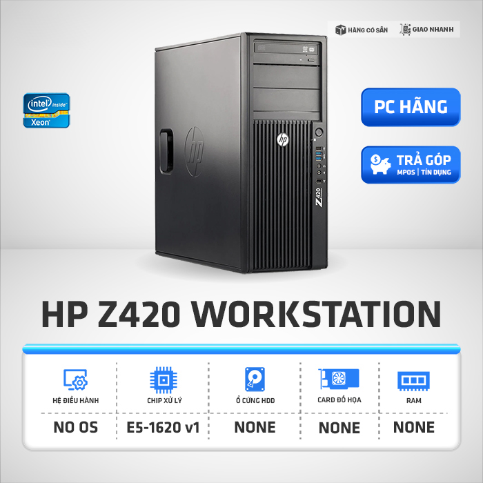 Máy Bộ HP Z420 Workstation E5-1620 V1 chính hãng, giá tốt nhất