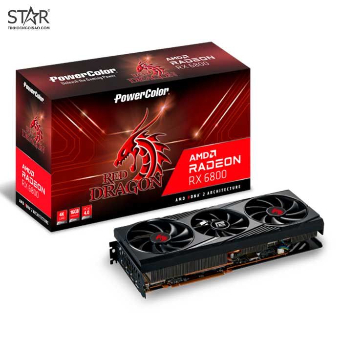 VGA Radeon RX 6800 16GB GDDR6 PowerColor Red Dragon (AXRX 6800 16GBD6-3DHR/OC)