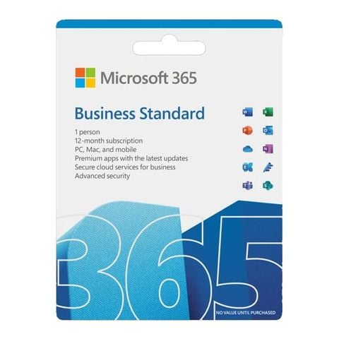 Phần mềm Microsoft 365 Business Standard |  5 thiết bị / tài khoản - Word, Excel, PowerPoint - 1TB OneDrive for Business - Outlook