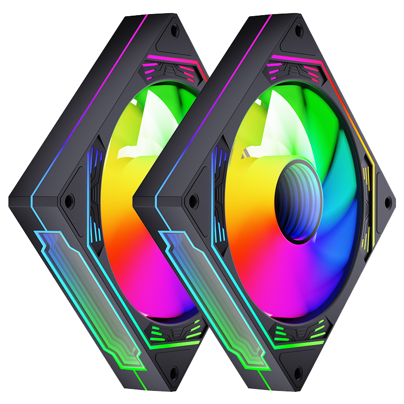 Fan Case Magic Ultra SnowMan Molex - Đen | Cắm nguồn trực tiếp, RGB, fan lẻ 120mm