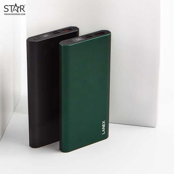  Pin Dự Phòng Polymer A+ 3.0A – PD – QC3.0 – 18W Lanex LPB-P07 10000mAh (Màn hình LED, 1 Cổng USB/ 1 Cổng Type-C) 