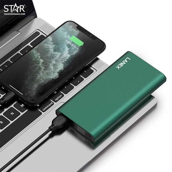  Pin Dự Phòng Polymer A+ 3.0A – PD – QC3.0 – 18W Lanex LPB-P07 10000mAh (Màn hình LED, 1 Cổng USB/ 1 Cổng Type-C) 