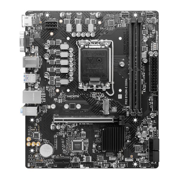  Mainboard MSI PRO B760M-E DDR4 | LGA 1700, mATX, 2 khe RAM 