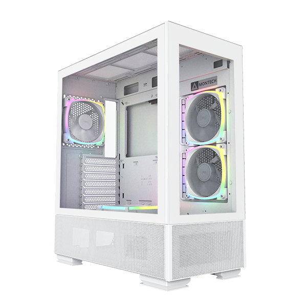 Thùng máy Montech Sky Two | Mid Tower, Kèm sẵn 4 fan RGB 