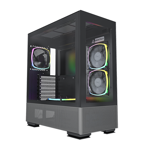 Thùng máy Montech Sky Two | Mid Tower, Kèm sẵn 4 fan RGB