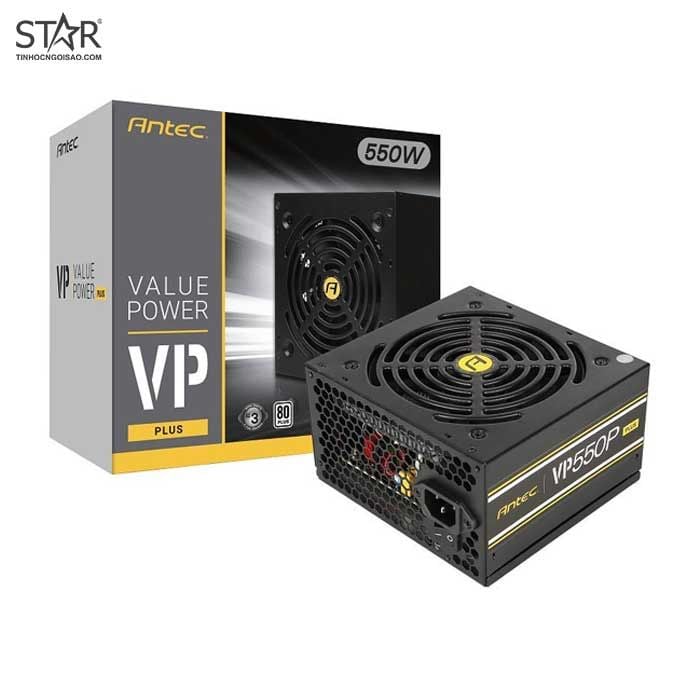 Nguồn Antec 500W VP500P Plus 80 Plus White + Dây Nguồn