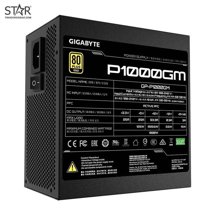 Nguồn Gigabyte GP-P1000GM 1000W 80 Plus Gold Full Modular