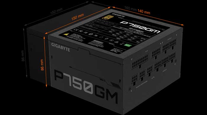 Nguồn Gigabyte GP-P750GM 750W 80 Plus Gold Full Modular