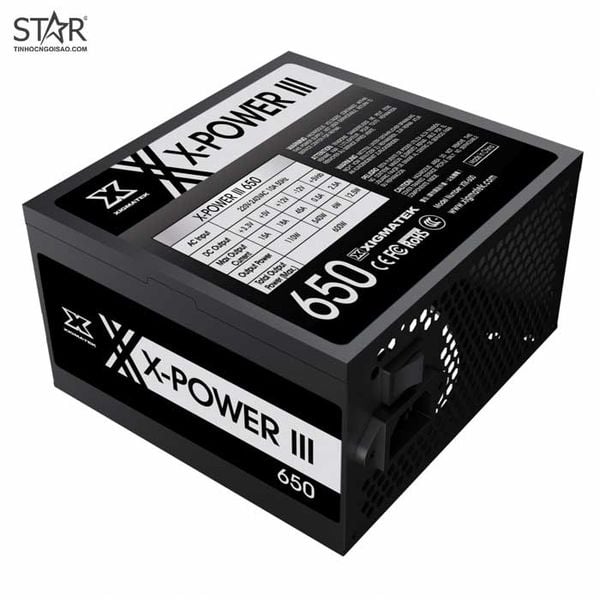  Nguồn máy tính Xigmatek X-Power III 650 (EN45990) 600W | Non Modular, ATX 