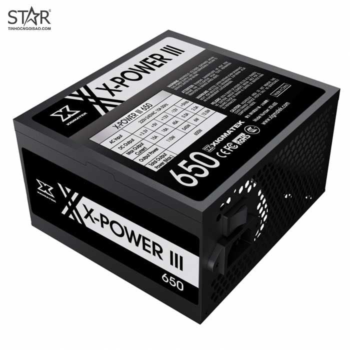 Nguồn Xigmatek 600W X-POWER III X-650 (EN45990)