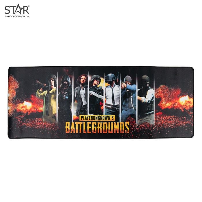 Lót chuột Gaming PUBG S4 (300*800*3mm/ Size lớn/ Trơn/ Có viền)