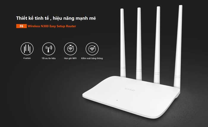 Phát Wifi Tenda F6 300Mbps 4 anten