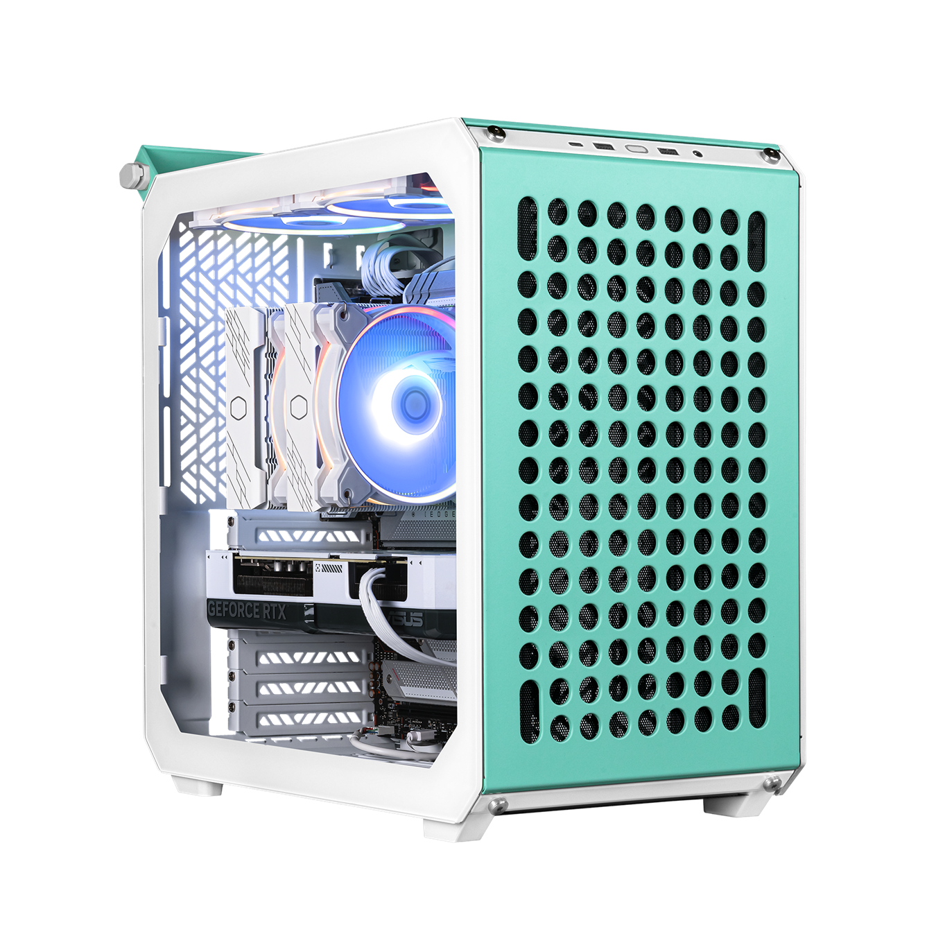 Thùng máy Case Cooler Master Qube 500 Flatpack Macaron Edition | Mid Tower, E-ATX