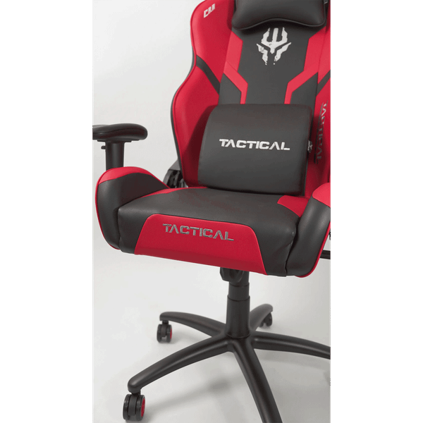  Ghế gaming CENTAUR Tactical | Đen đỏ, 150kg, Chân xoay, Da PU 