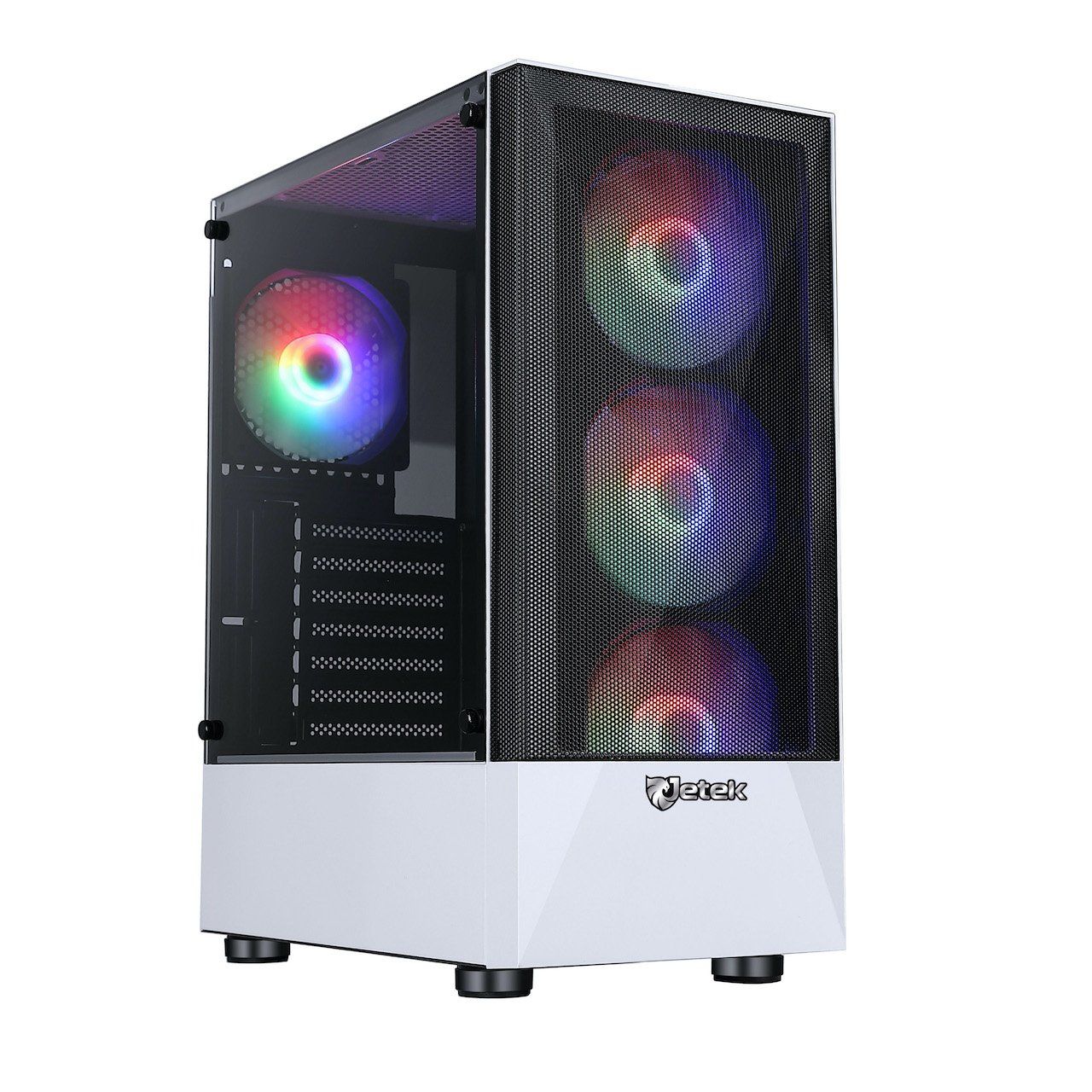 Thùng máy Case Jetek Squid Game - R3 White | Trắng, Kèm 3 Fan RGB