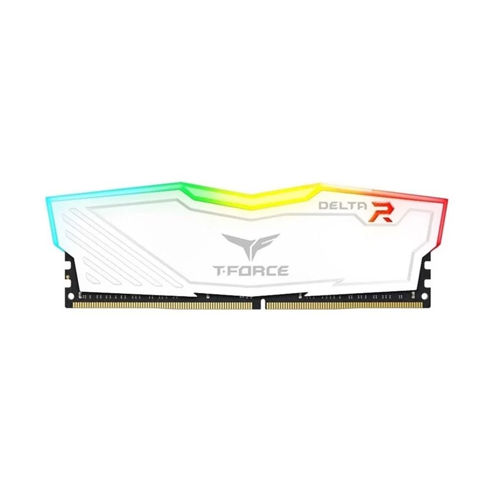 Ram PC TeamGroup T-Force Delta RGB White 8GB DDR4 3600MHz (TF4D48G3600HC18J01)