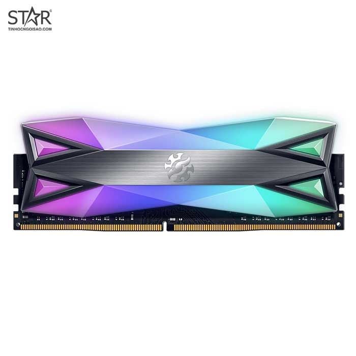 Ram PC Adata XPG SPECTRIX D60 RGB 8GB DDR4 3200Mhz Grey (AX4U32008G16A-ST60)