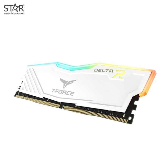 Ram DDR4 TeamGroup 8GB 3200Mhz T-Force Delta RGB (1x 8GB) (TF4D48G3200HC16C01) (Trắng)