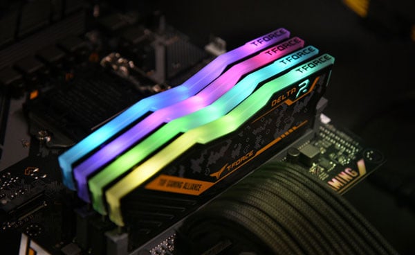 Ram DDR4 Team 16G/3200 T-Force Delta TUF Gaming Alliance (1x 16GB) (TF9D416G3200HC16CBK)