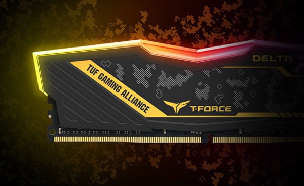 Ram DDR4 Team 16G/3200 T-Force Delta TUF Gaming Alliance (1x 16GB) (TF9D416G3200HC16CBK)
