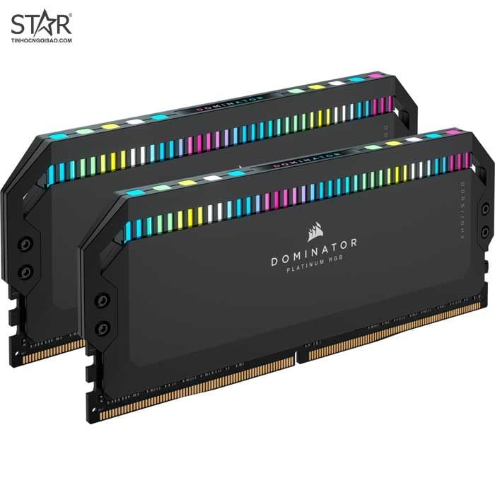 Ram PC Corsair Dominator Platinum RGB 32GB DDR5 5200Mhz (CMT32GX5M2B5200C40) (2x16GB)