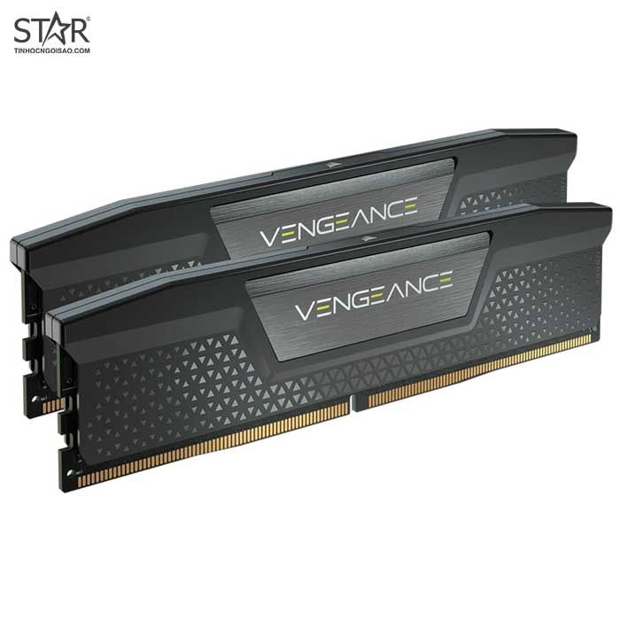 Ram PC Corsair Vengeance LPX Black 32GB DDR5 5200Mhz (CMK32GX5M2B5200C40) (2x16GB)