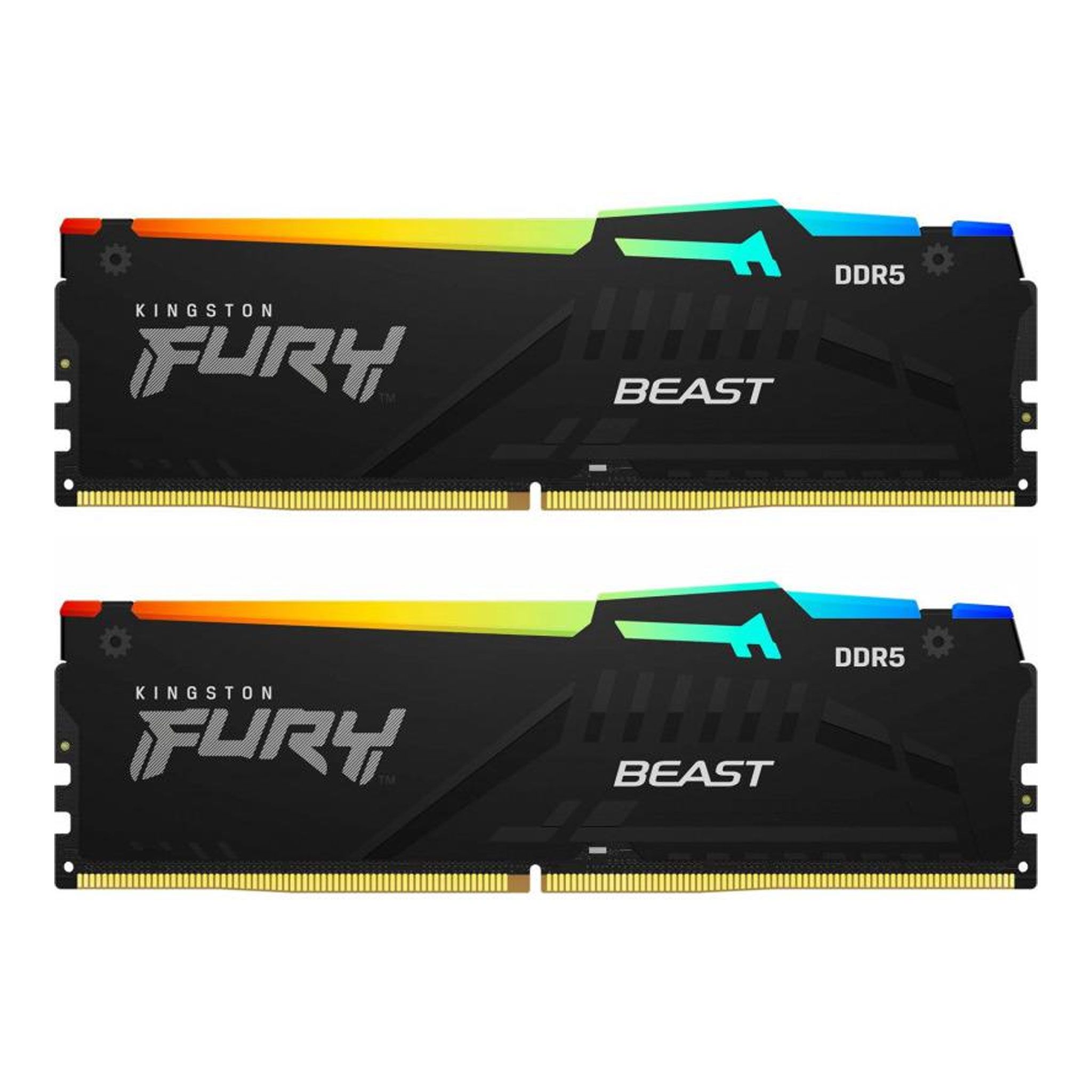Ram DDR5 32GB/5200Mhz Kingston Fury Beast RGB 2x16GB (KF552C40BBAK2-32)